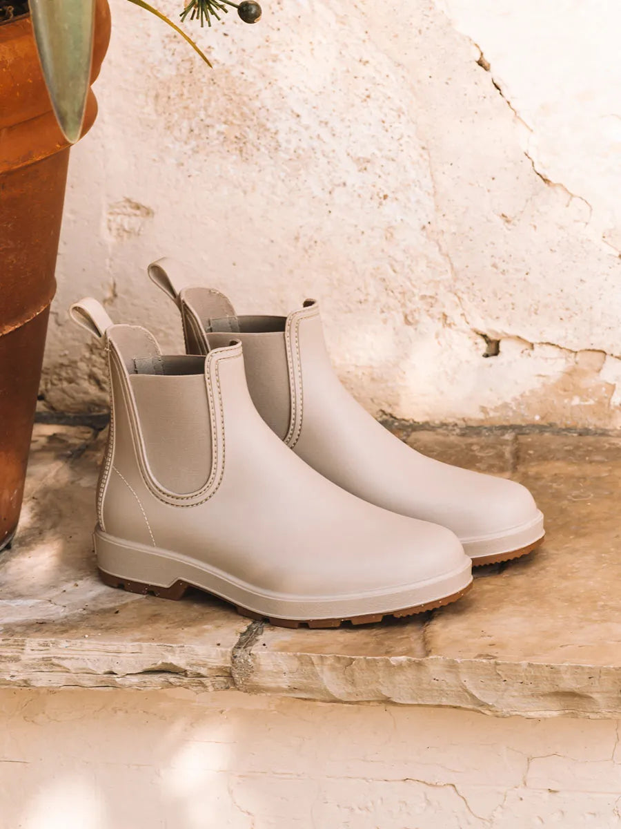 Toni Pons Bernie bottes pluie homme beige Chelsea
