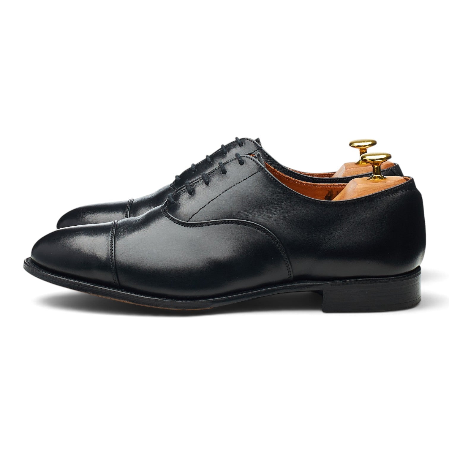 Tricker's Richelieu vintage cuir noir 8 G