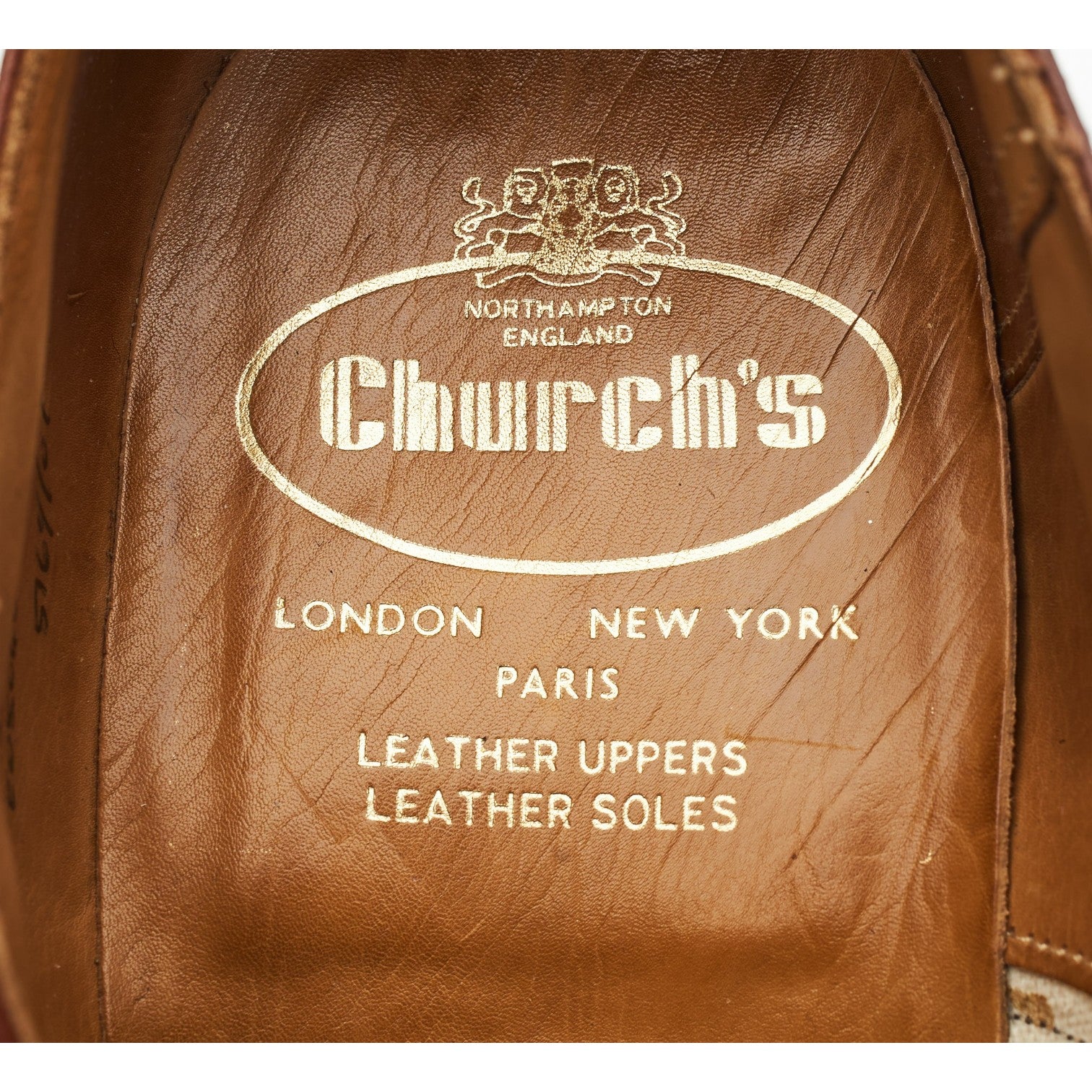 Church's Vintage oxford brogues cuir marron UK 8.5