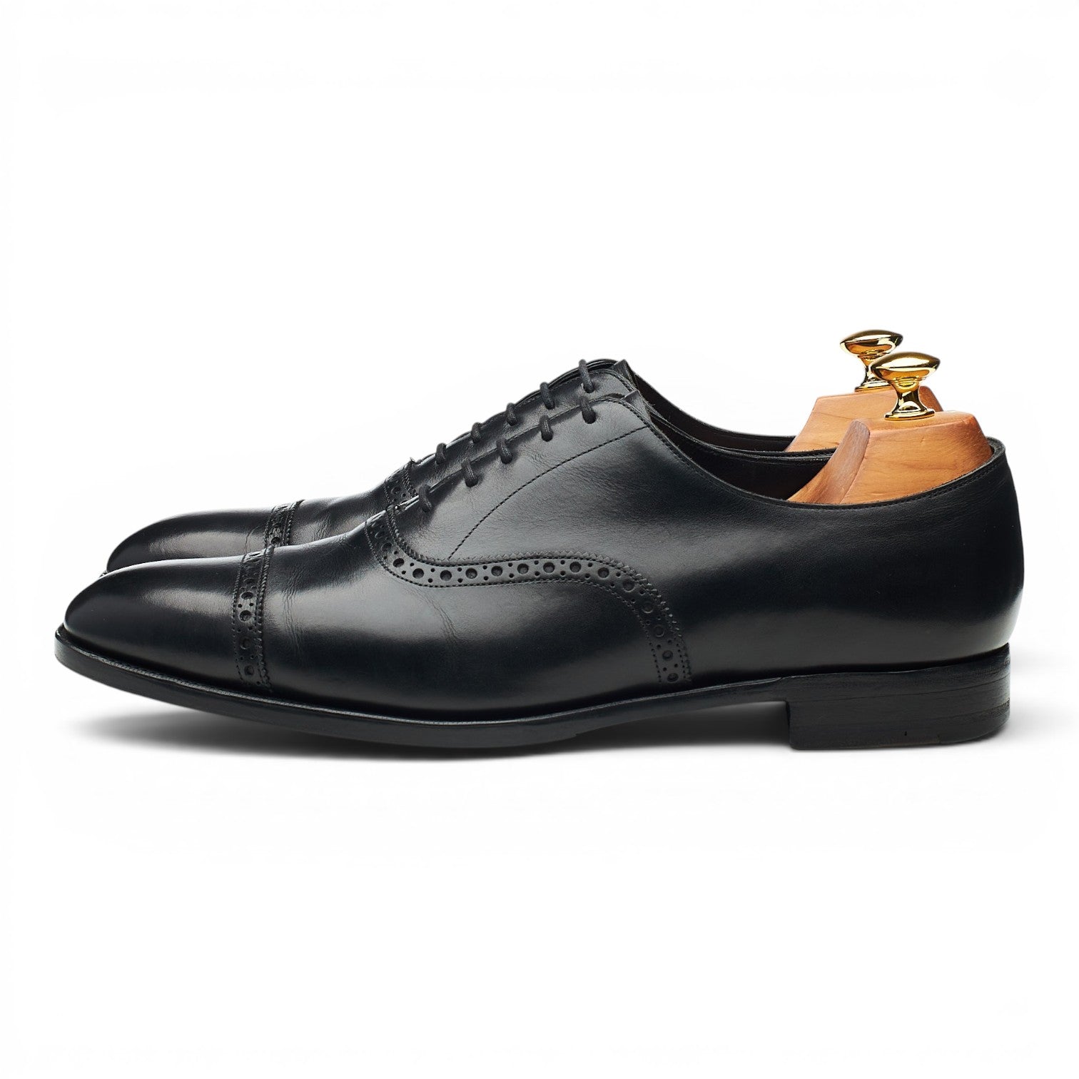 Edward Green chaussures oxford brogues cuir noir UK 10.5