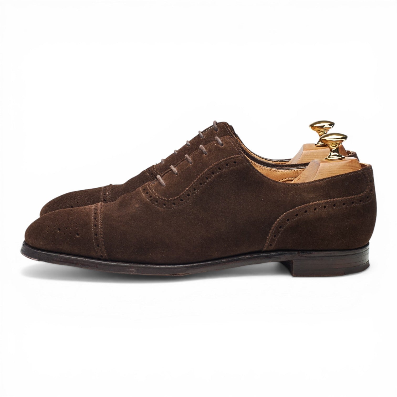 George Cleverley Adam oxford brogues daim marron UK 6