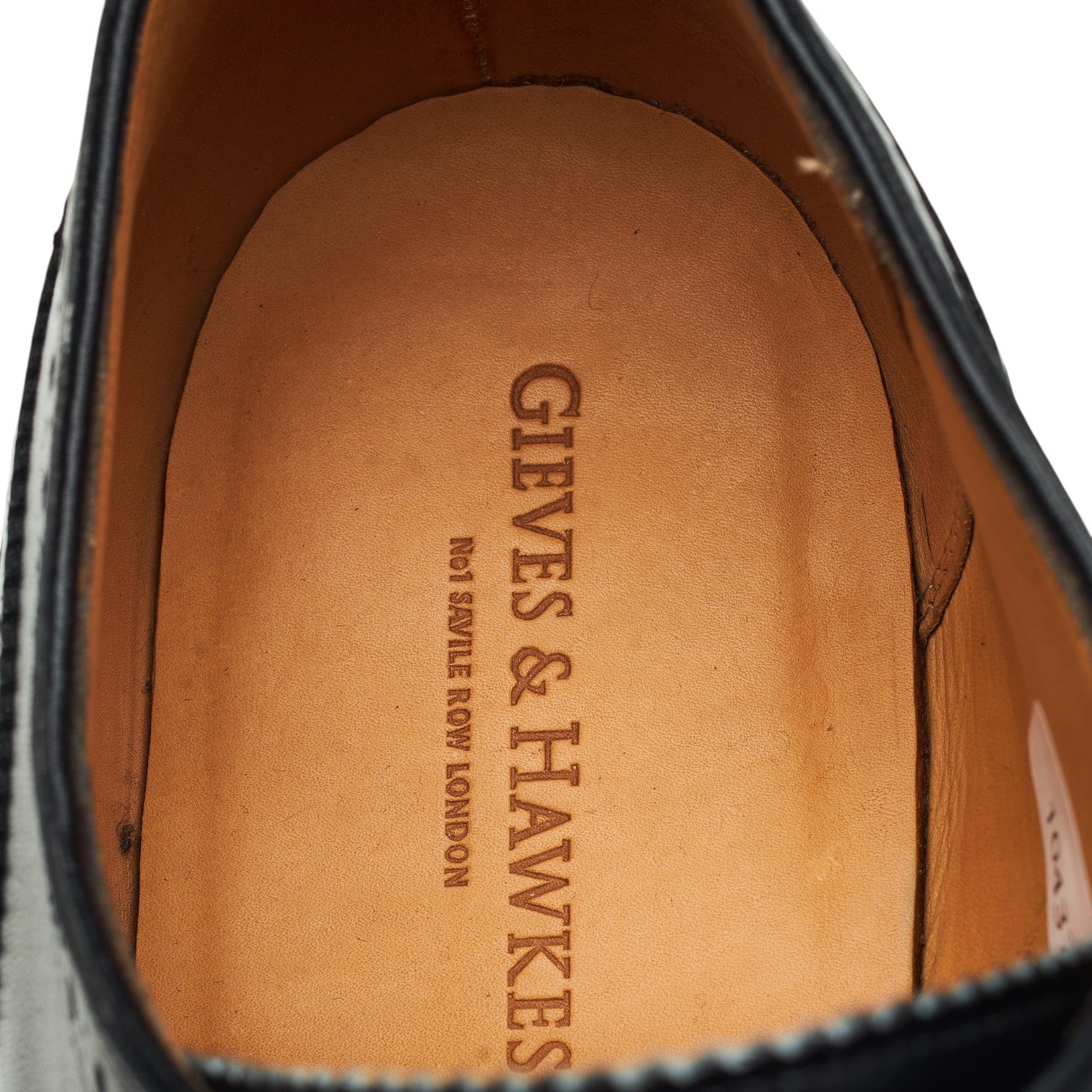 Gieves & Hawkes Derby cuir noir pointure UK 9 cousu Goodyear