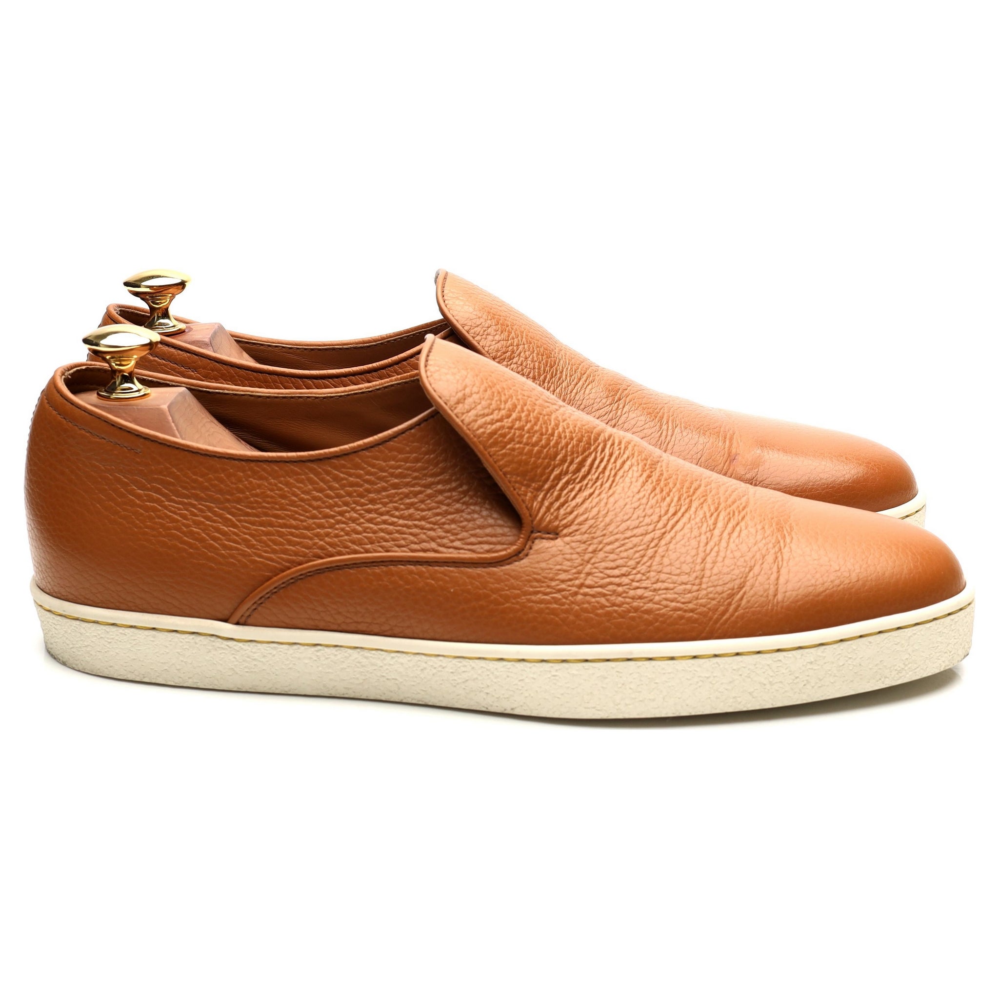 John Lobb Haven sneakers cuir marron clair UK 8.5