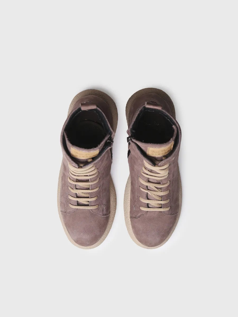 Toni Pons Dasha bottine femme taupe nubuck à lacets