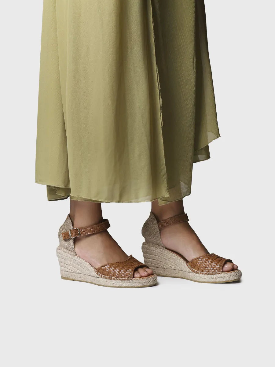 Toni Pons Sarai espadrille femme cuir compensée 5 cm