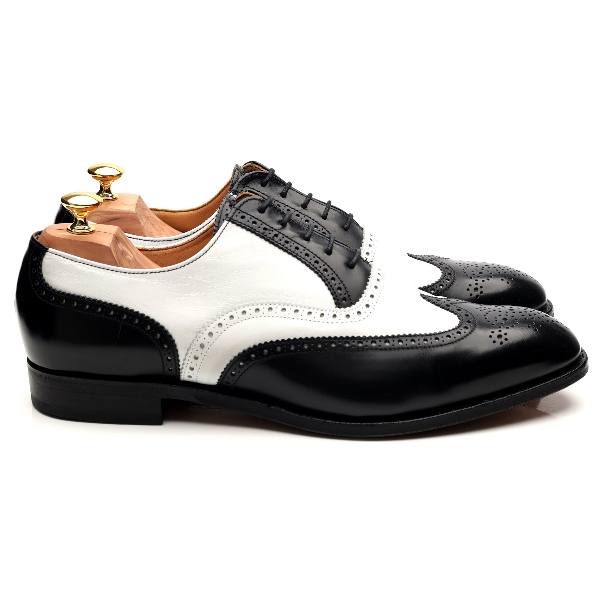Shipton & Heneage George richelieu cuir noir blanc 12 UK