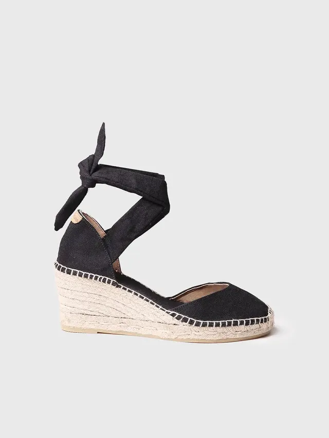 Toni Pons Julia espadrille compensée rubans noire