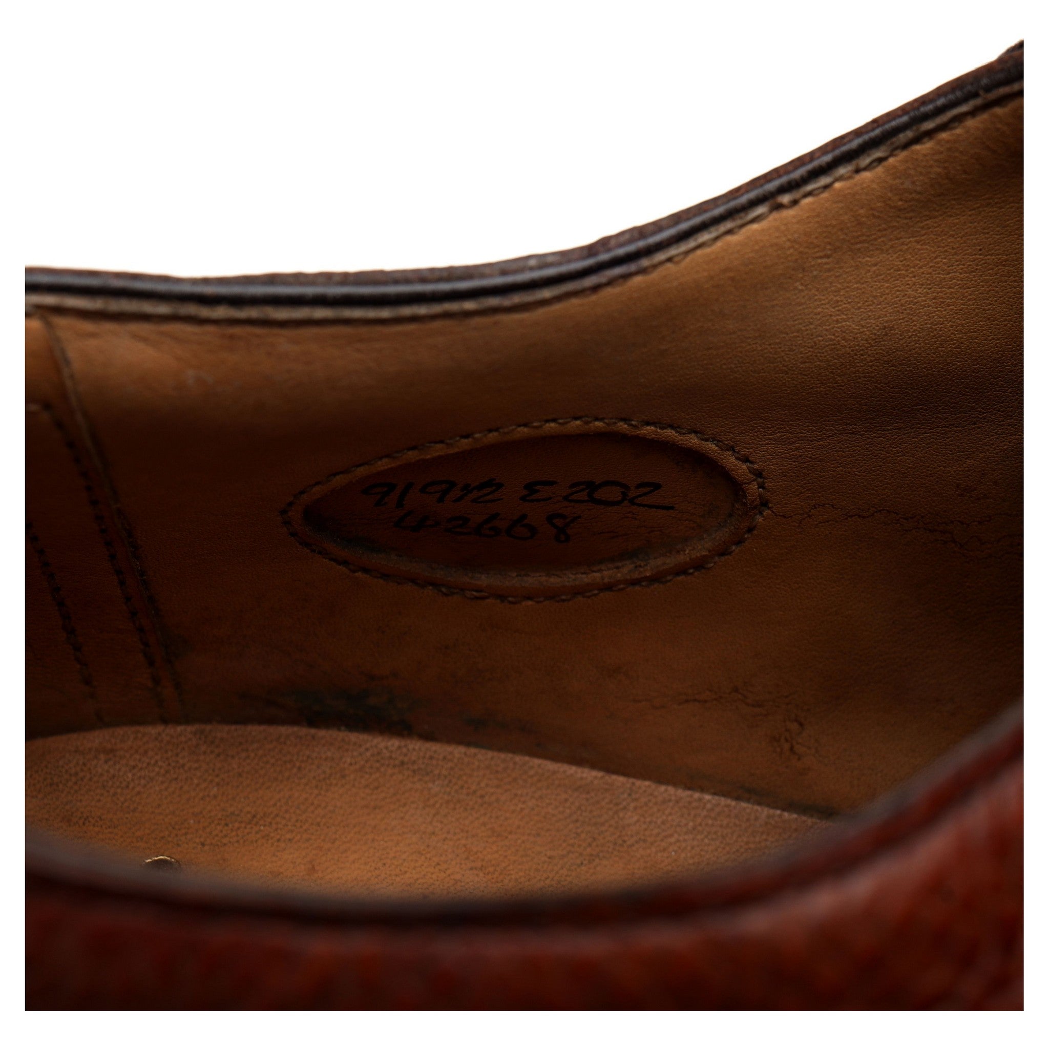 Edward Green Cortina derbies cuir grainé marron clair 9 UK