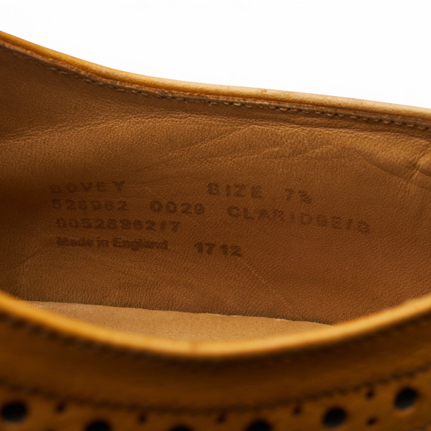 Loake Bovey oxford cuir marron pointure UK 7.5