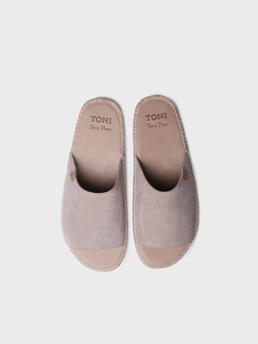 Toni Pons Bru espadrille homme cuir fendu ouverte