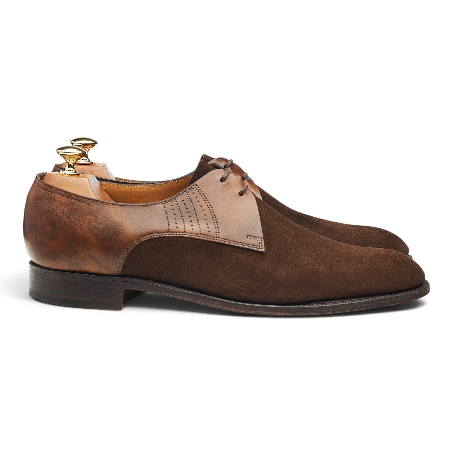 John Lobb Hallaton derby daim marron UK 9 EE