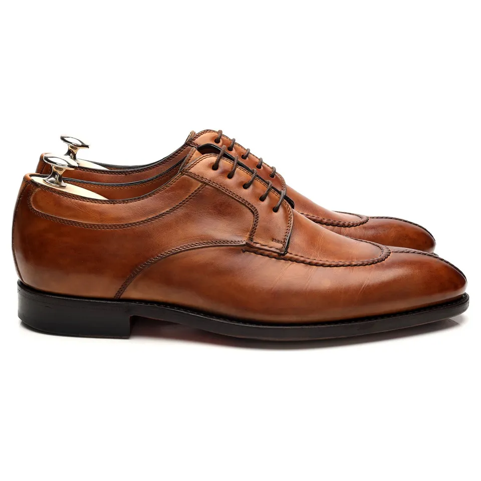 Bontoni Magnifico derby cuir patiné marron UK 8.5