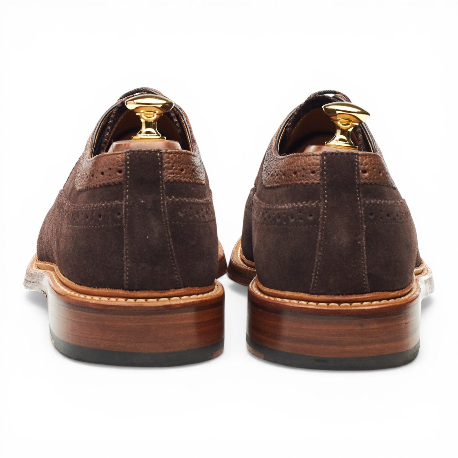 Grenson Sid derby brogue daim marron UK 9