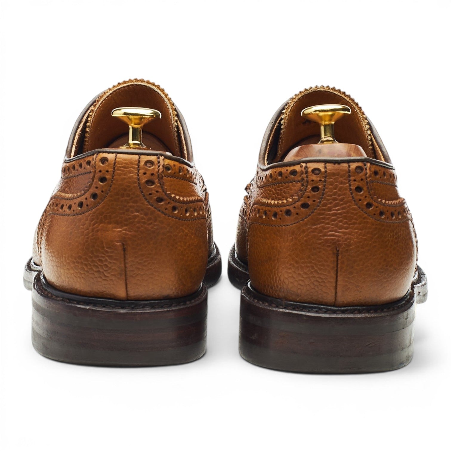 Berwick 4170 derby brogues cuir grainé marron UK 8