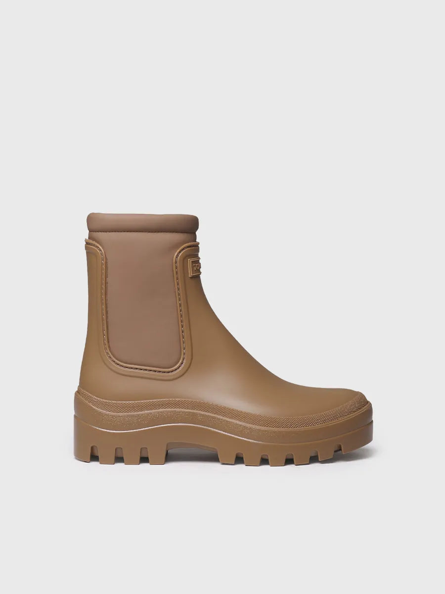 Toni Pons Cascais botte pluie néoprène femme camel