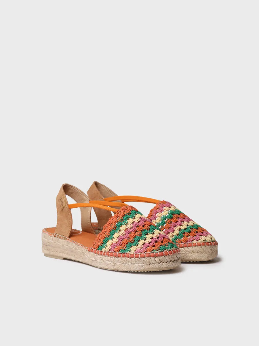 Toni Pons Emilia espadrille crochet multicolore plate
