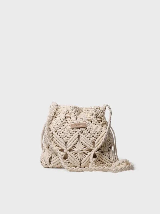 Toni Pons Mireia sac seau macramé écru