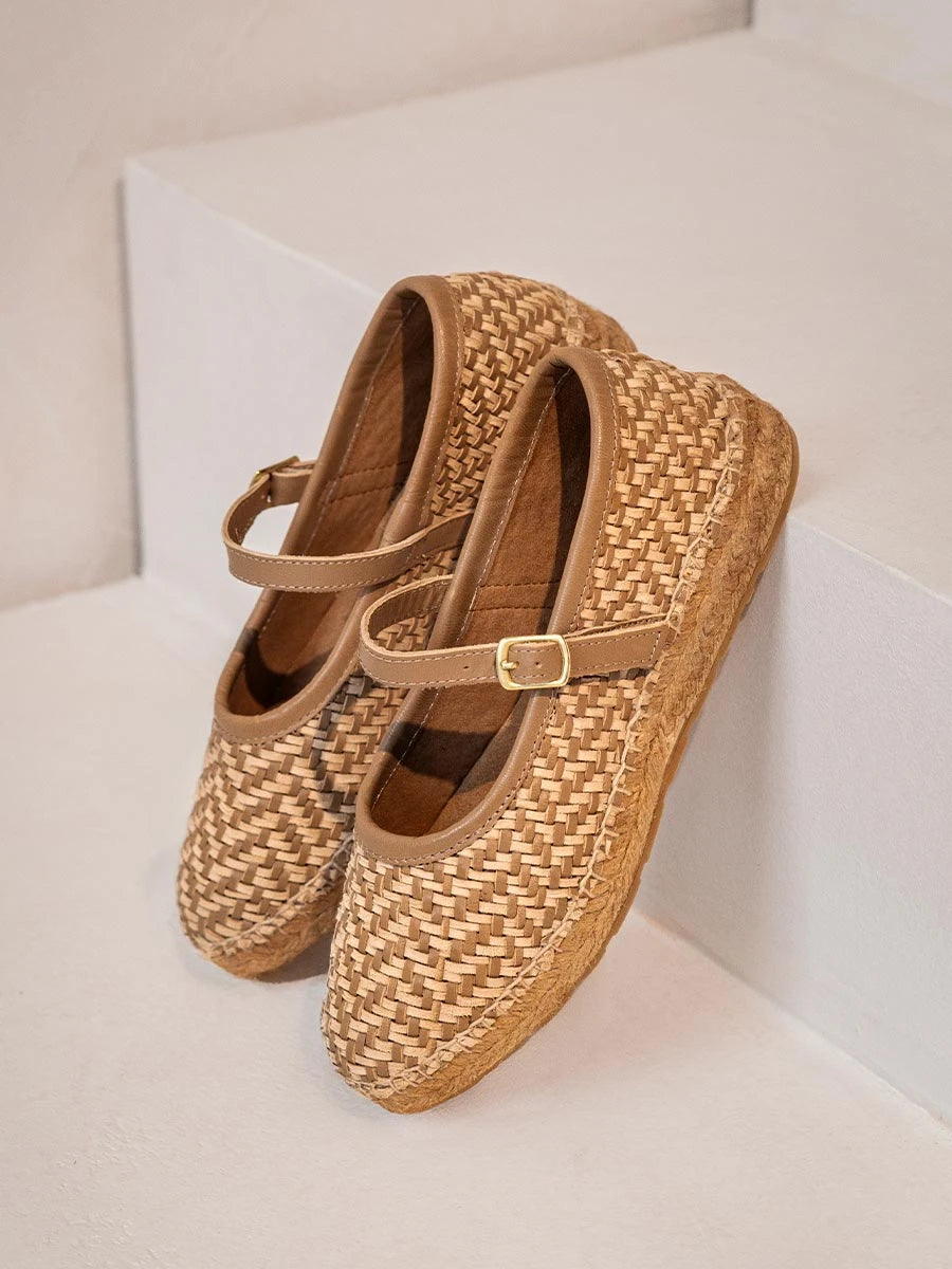 Toni Pons Girona80 babie femme cuir tressé 3,5 cm