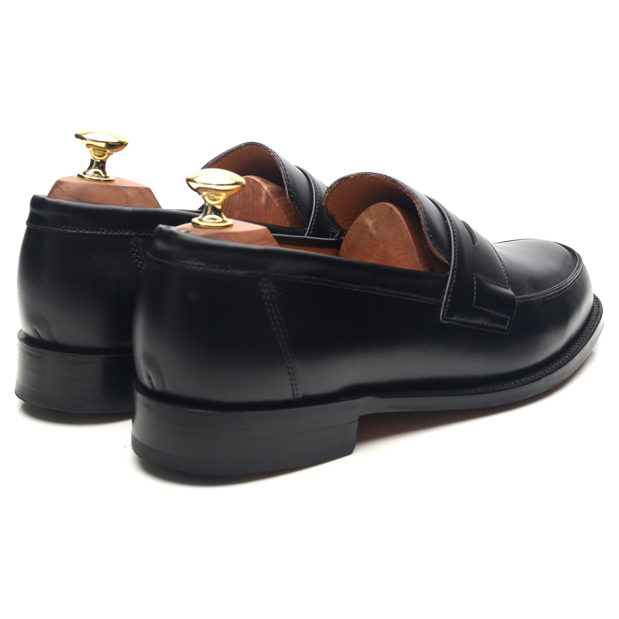 Grenson Epsom mocassin cuir noir pointure UK 7 cousu Goodyear