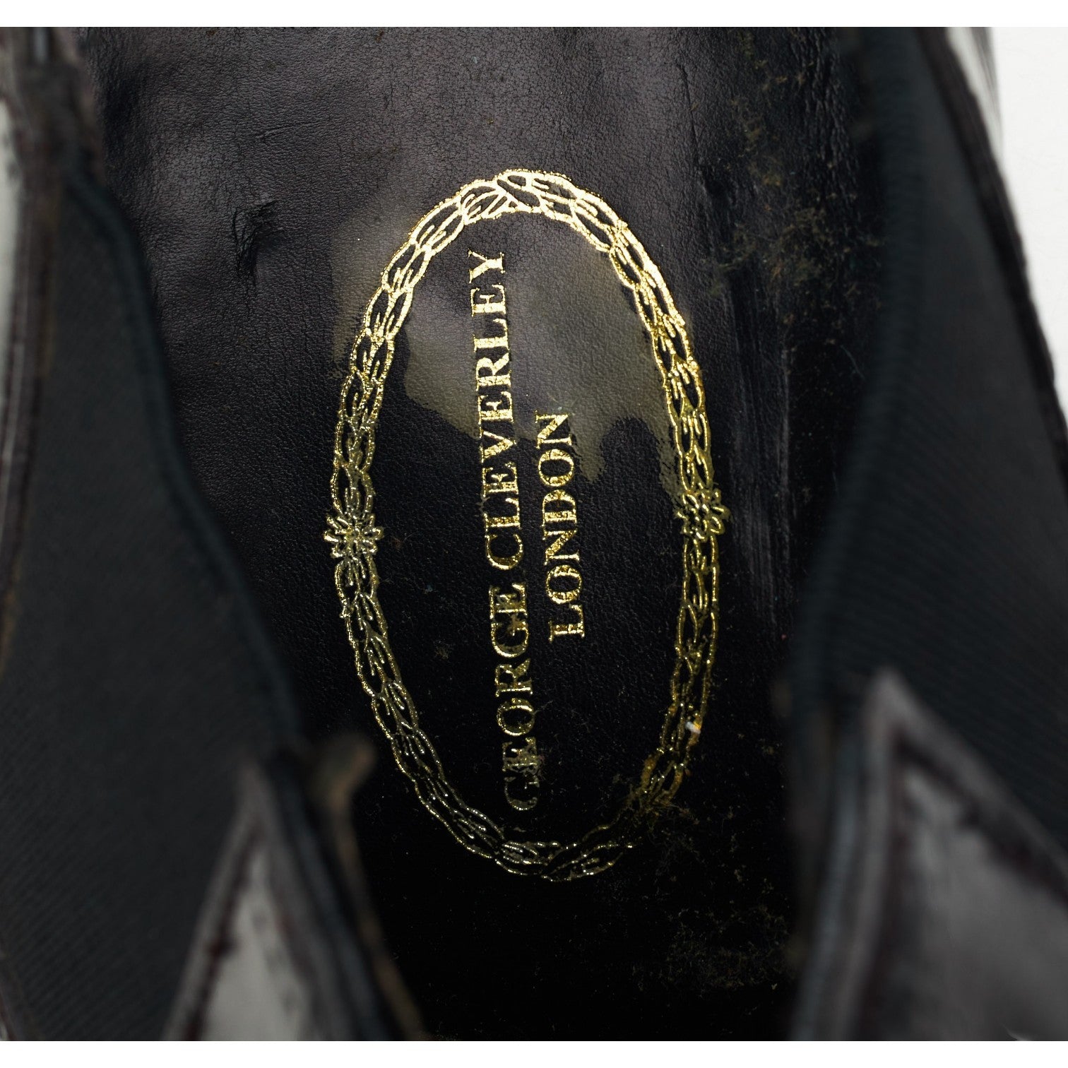 George Cleverley Lazyman mocassin cuir noir UK 6,5