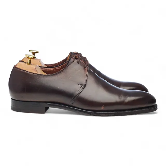 George Cleverley derby cuir marron foncé UK 8