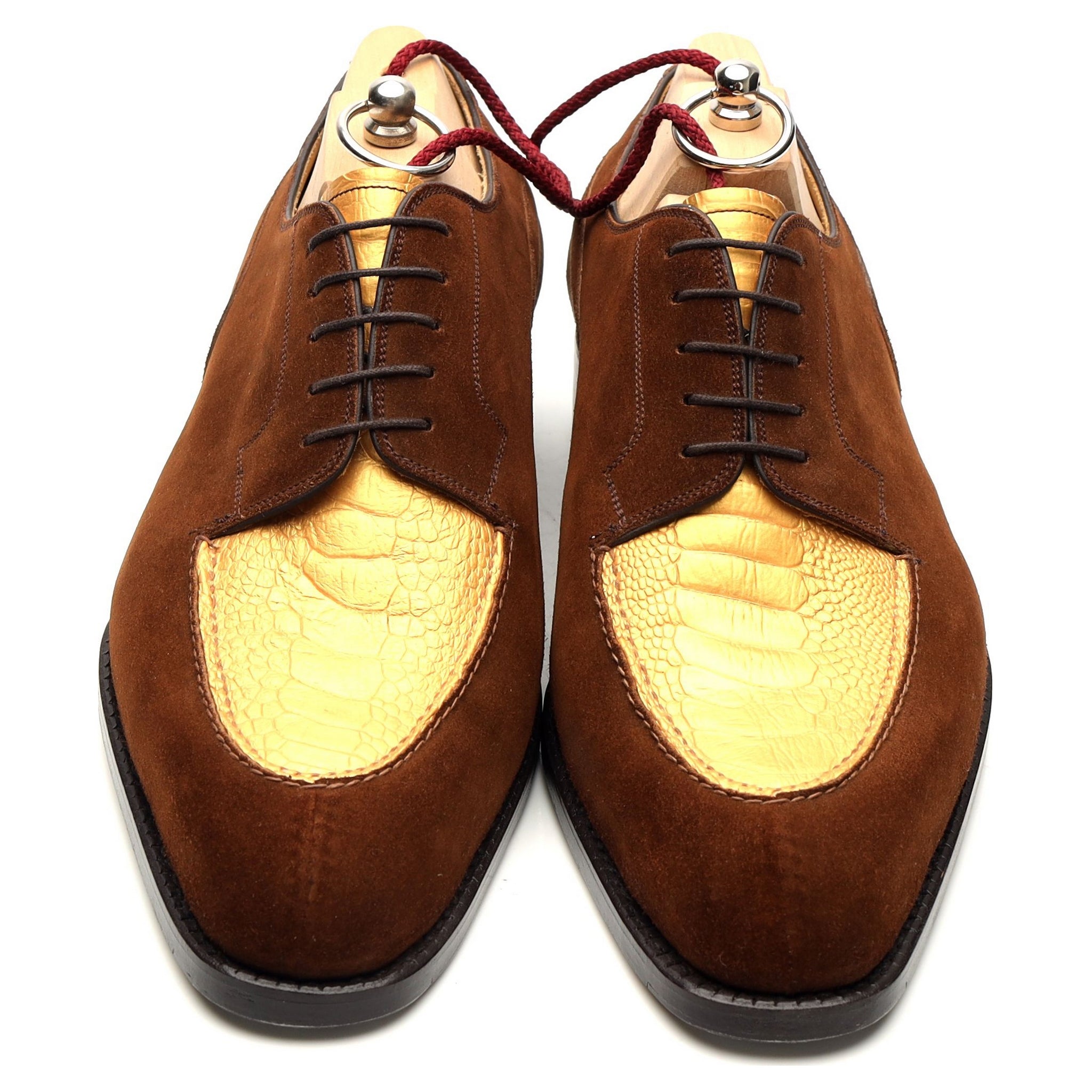 Vass Kaan derbies daim marron autruche UK 8