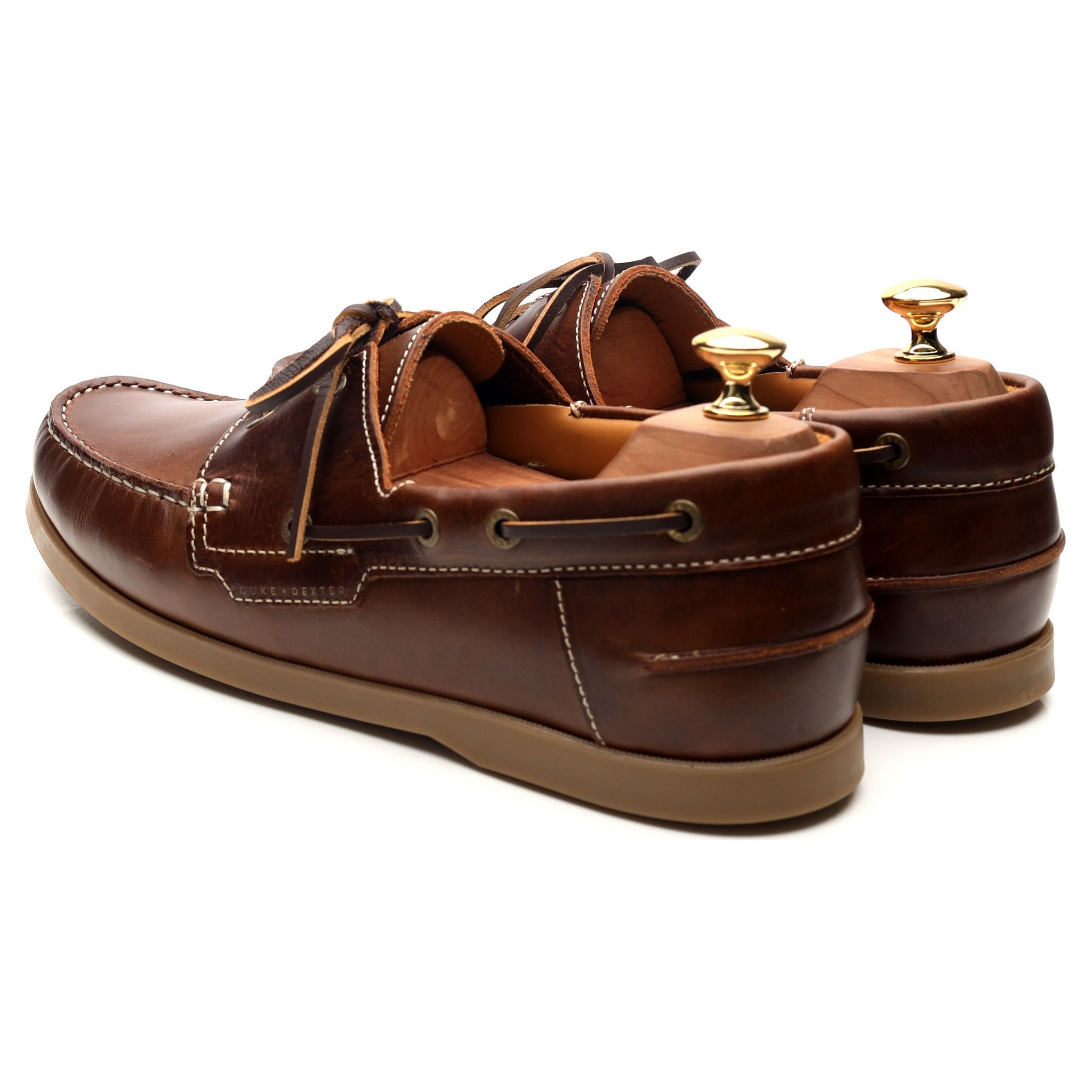 Duke + Dexter Hardy chaussures bateau cuir marron UK 10