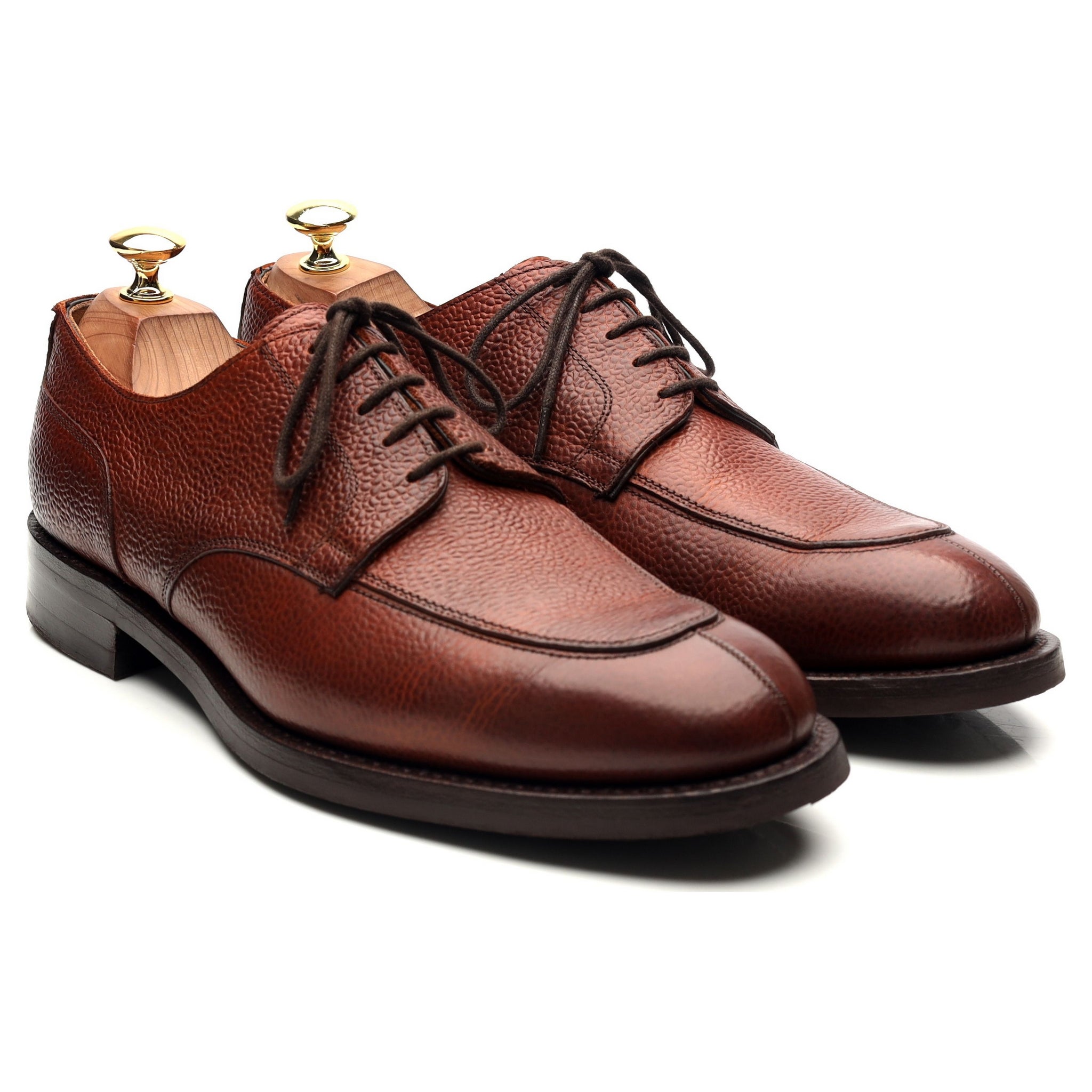 Cheaney Chiswick derby cuir marron UK 8.5 semelle gomme