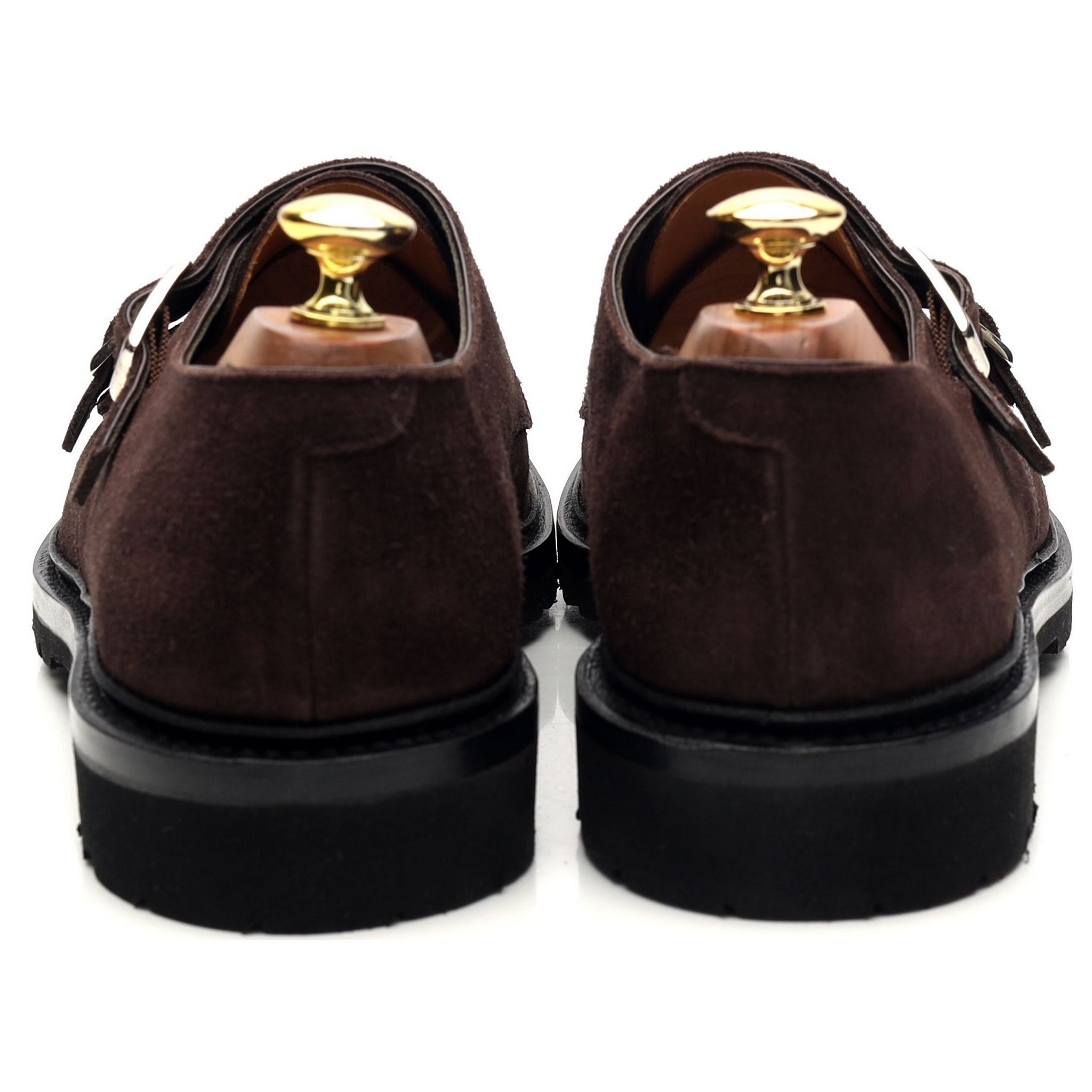 George Cleverley Luke derbys boucle daim marron UK 10.5