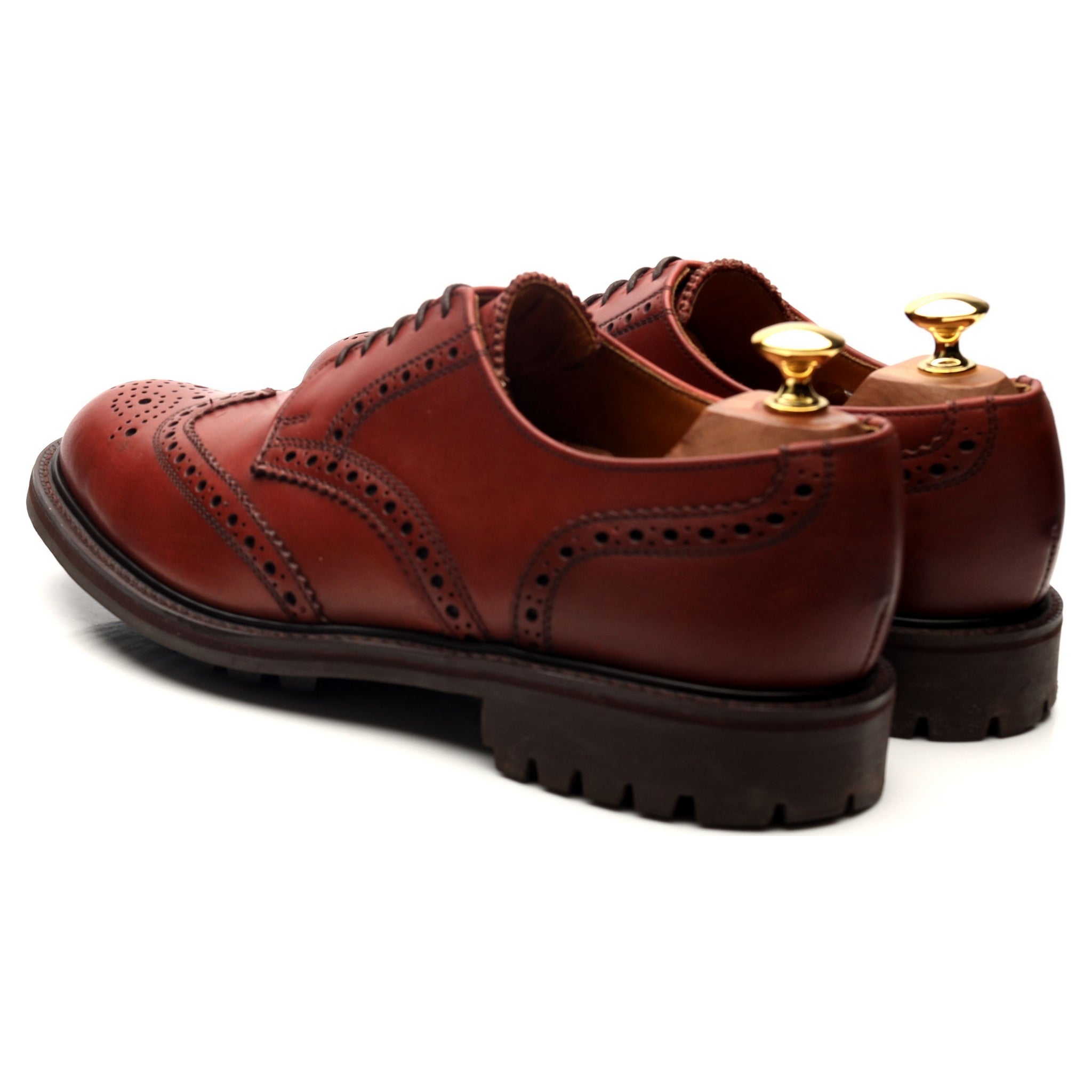 Alfred Sargent Stirling derby brogue cuir marron UK 9