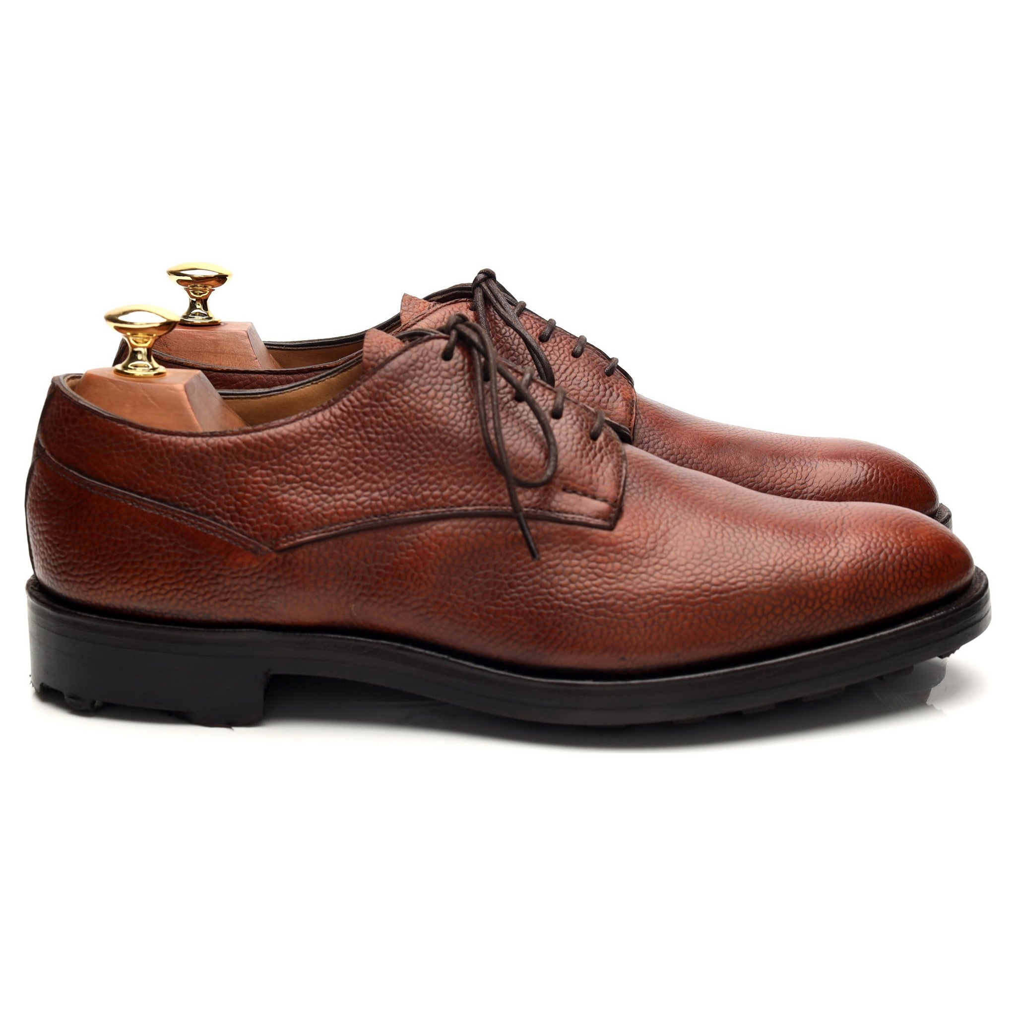 Edward Green Cortina derbies cuir grainé marron clair 9 UK