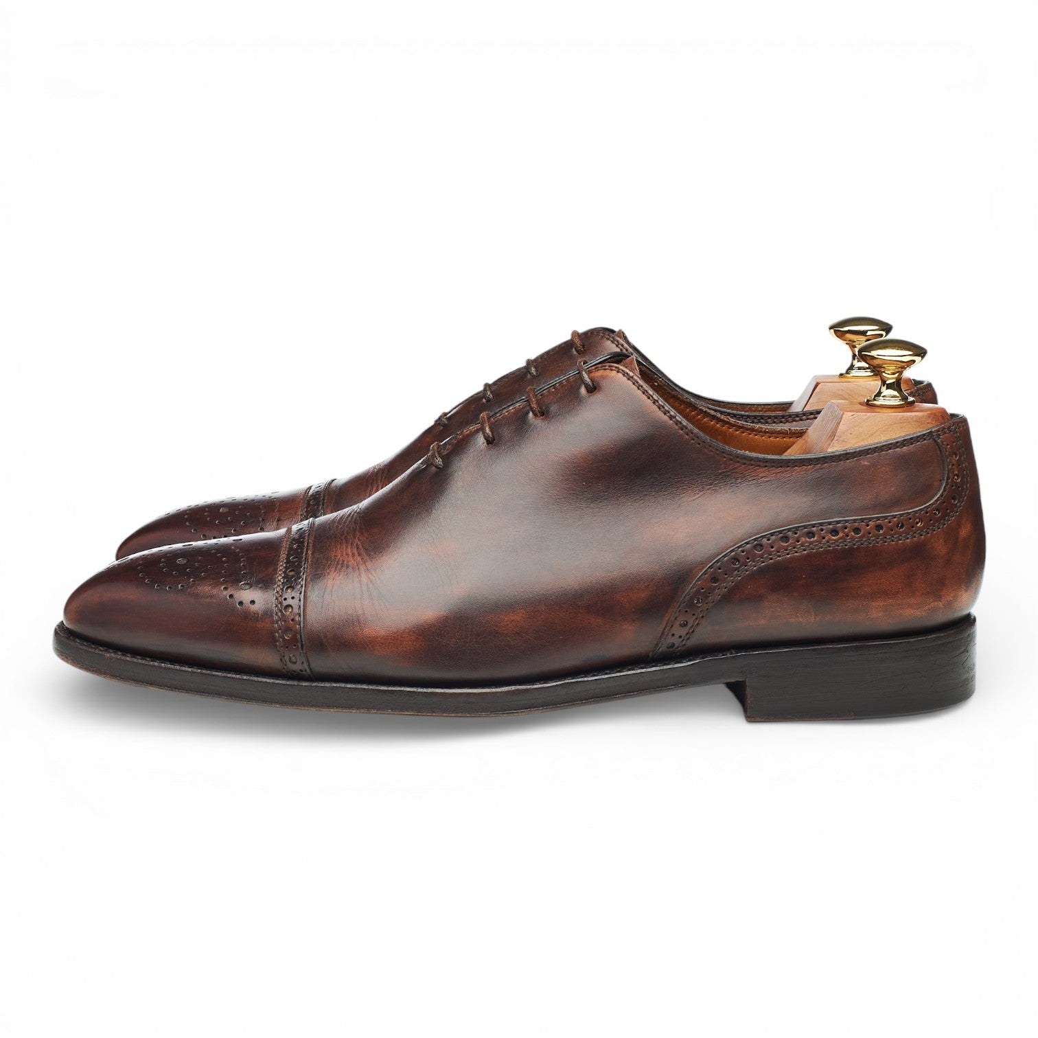 Bontoni Del Corso oxford cuir marron foncé 9,5 UK