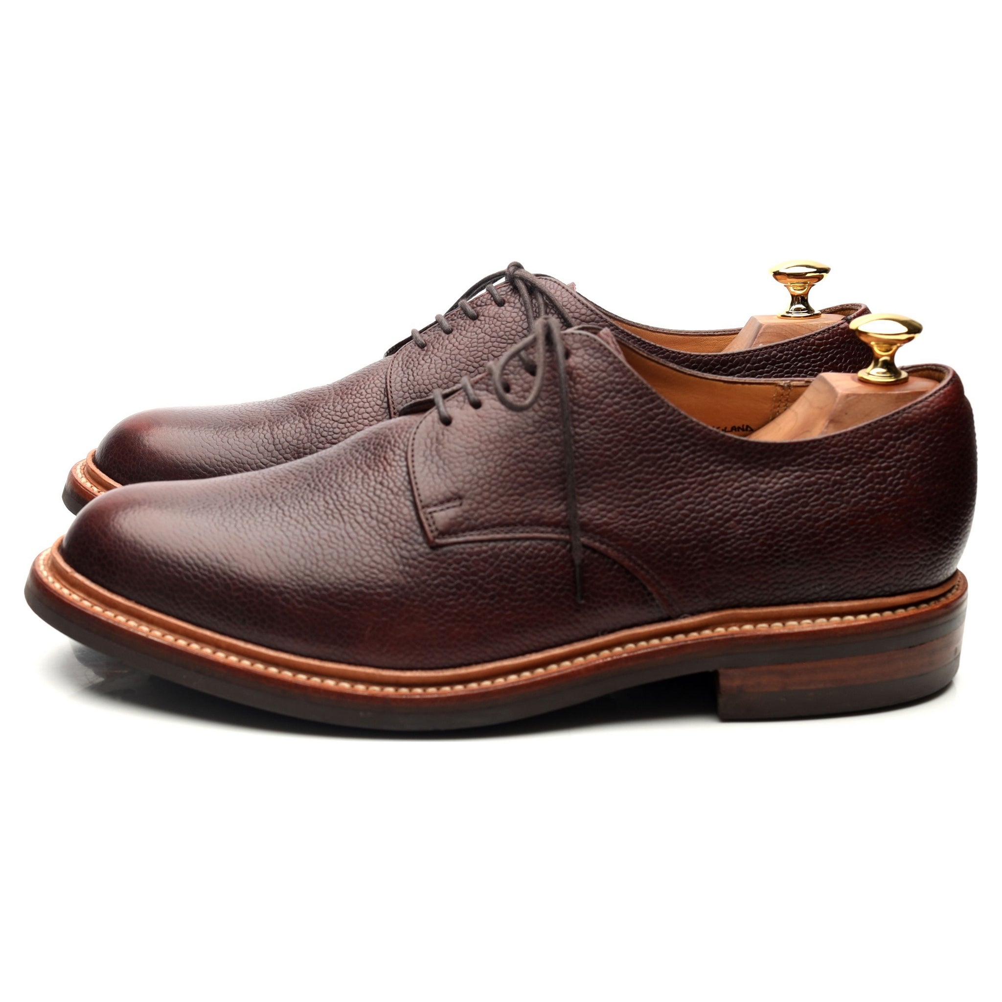 Grenson Lab derby cuir marron foncé UK 9,5 G