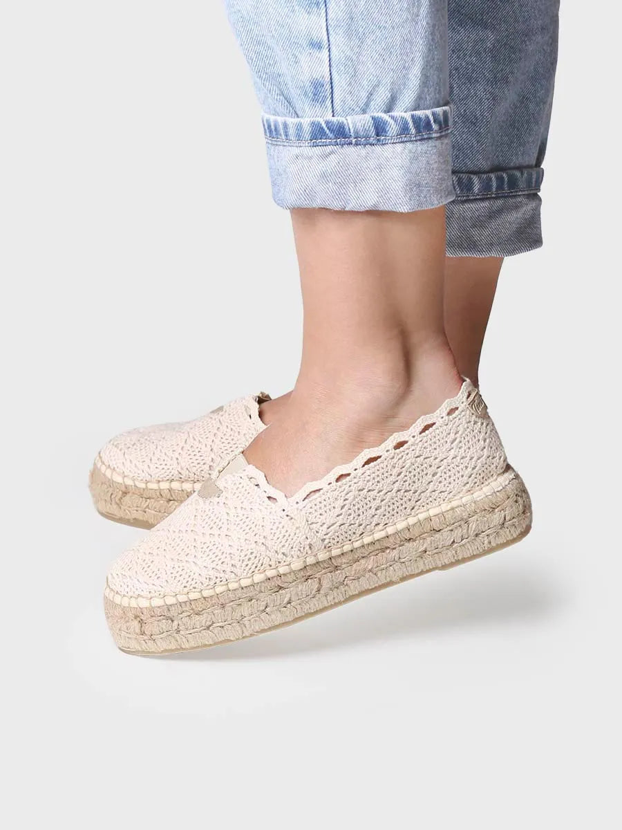 Toni Pons Aitana espadrille crochet écru