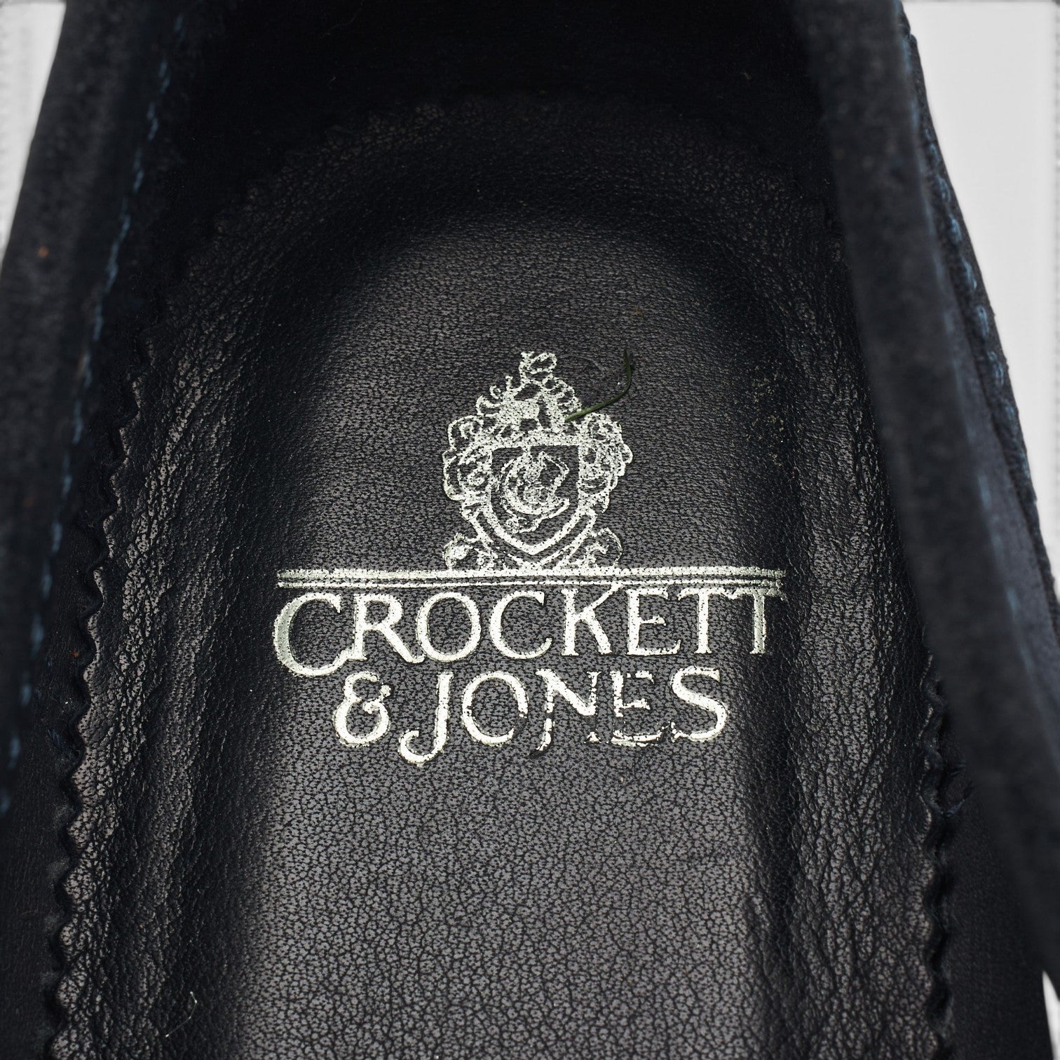 Crockett & Jones Driving mocassins daim bleu marine UK 9