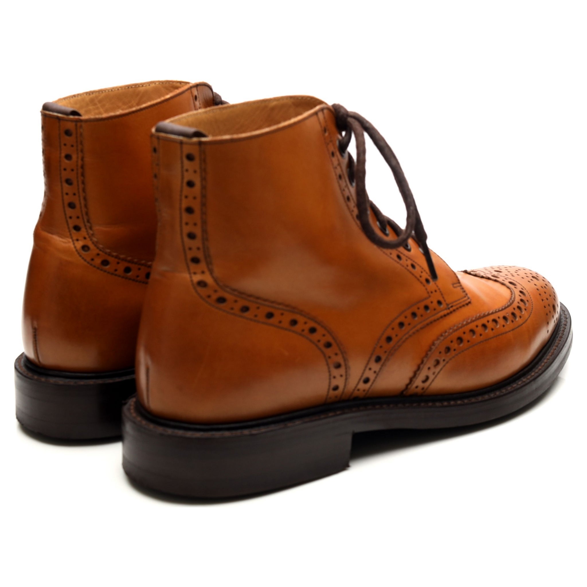Barker Harrison boots cuir marron UK 9 semelle gomme