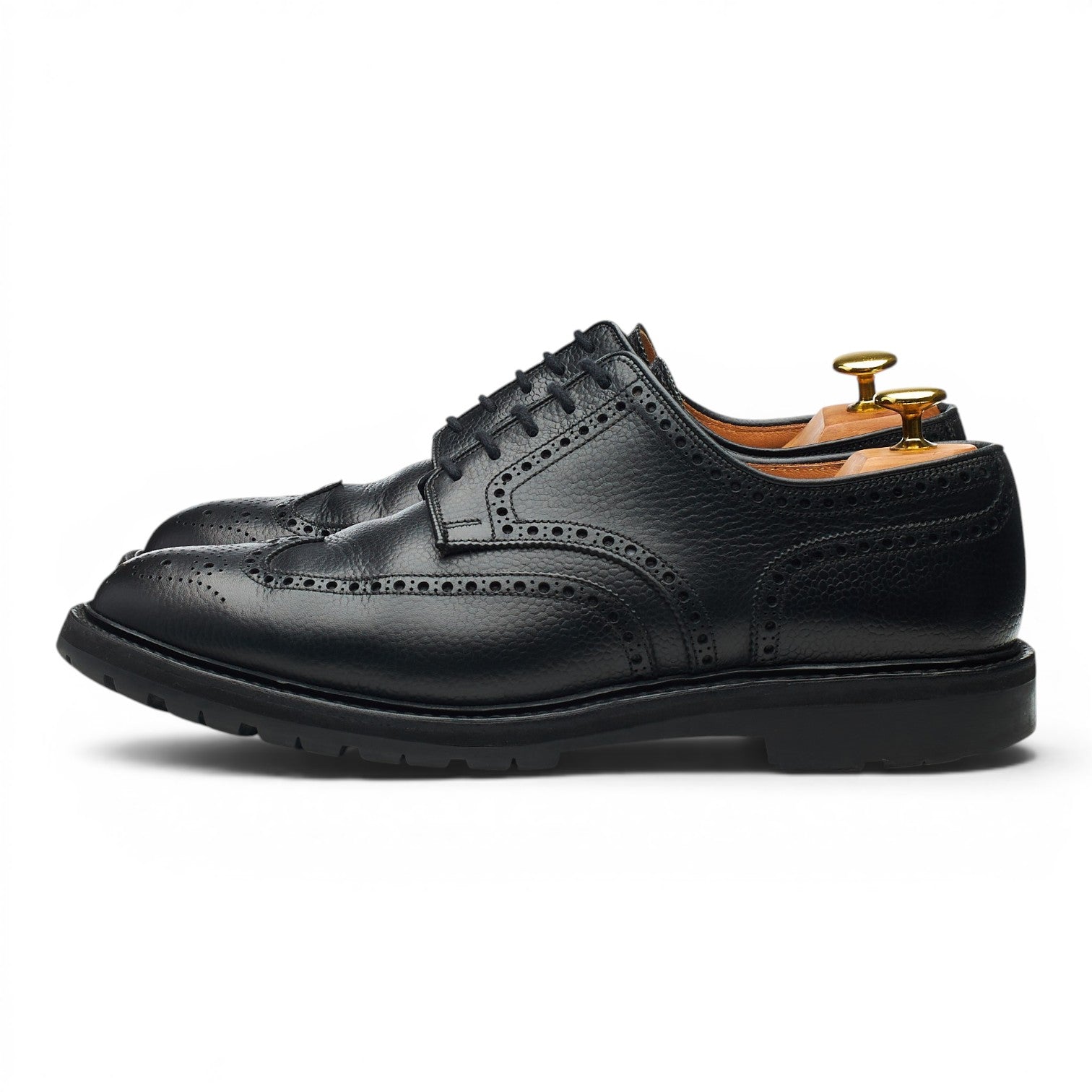 Crockett & Jones Pembroke derby cuir grainé noir UK 8