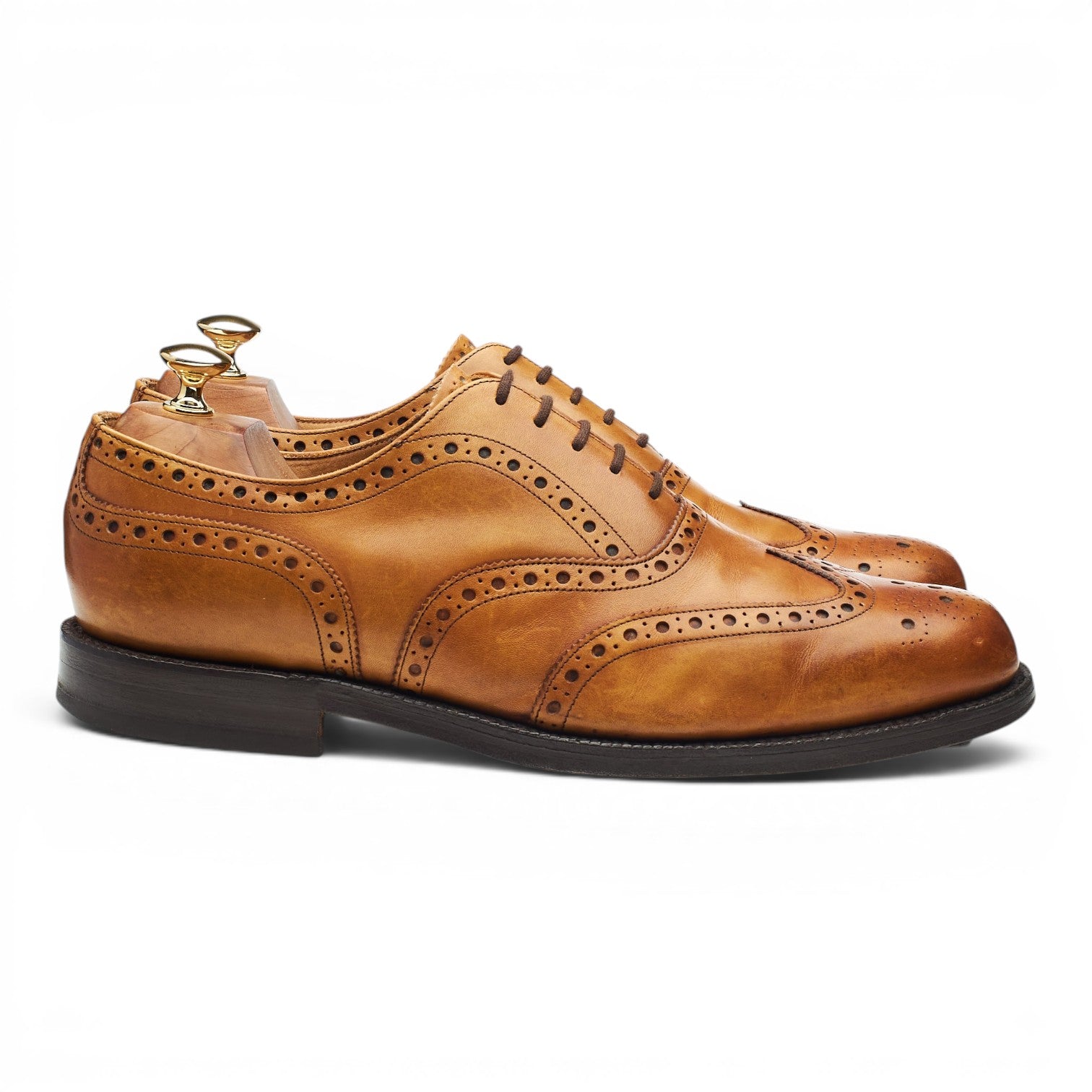 Cheaney derbies brogues cuir camel UK 10