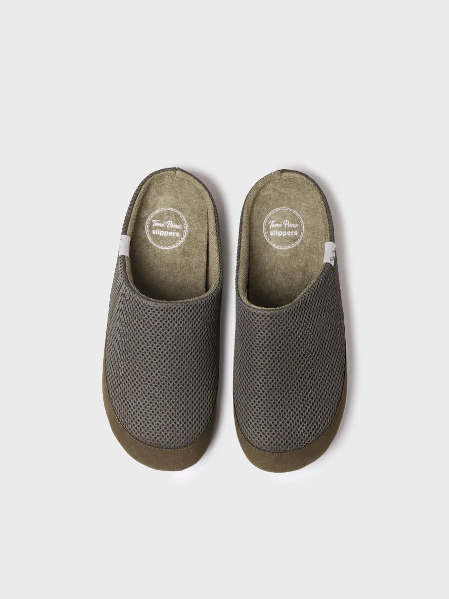 Toni Pons Niue-GC sabot homme kaki mesh vegan