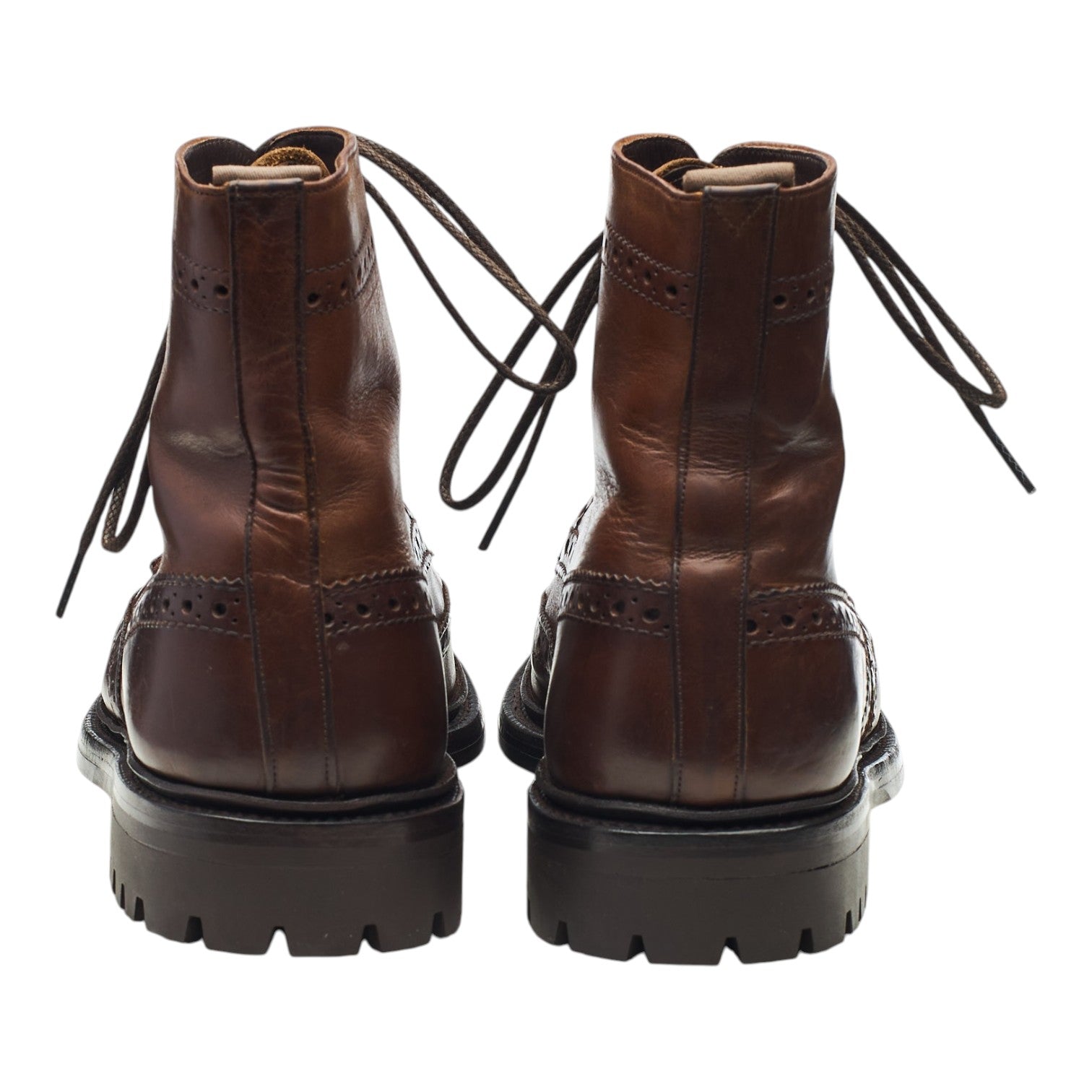 Grenson bottines brogues cuir marron foncé UK 8
