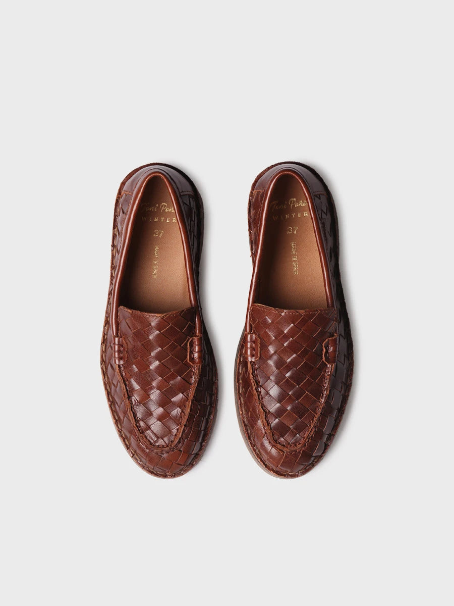 Toni Pons Ivars-Bl mocassin cuir tressé femme