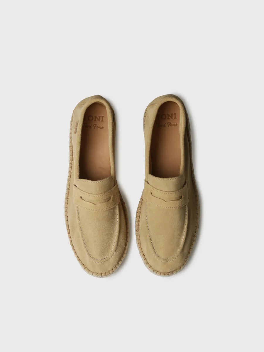 TONI PONS BENET espadrille homme fermée cuir velours