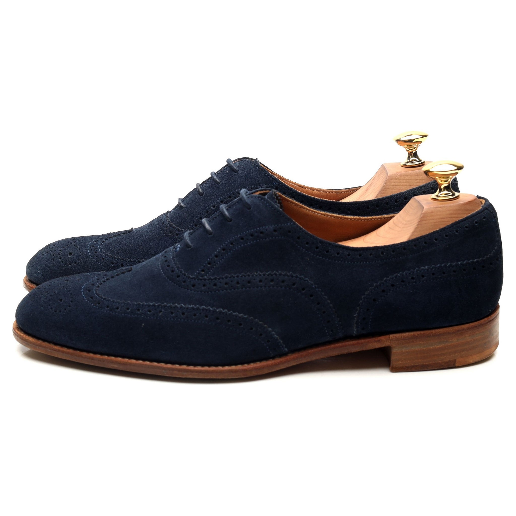 Cheaney Maisie brogues suède bleu femme UK 7