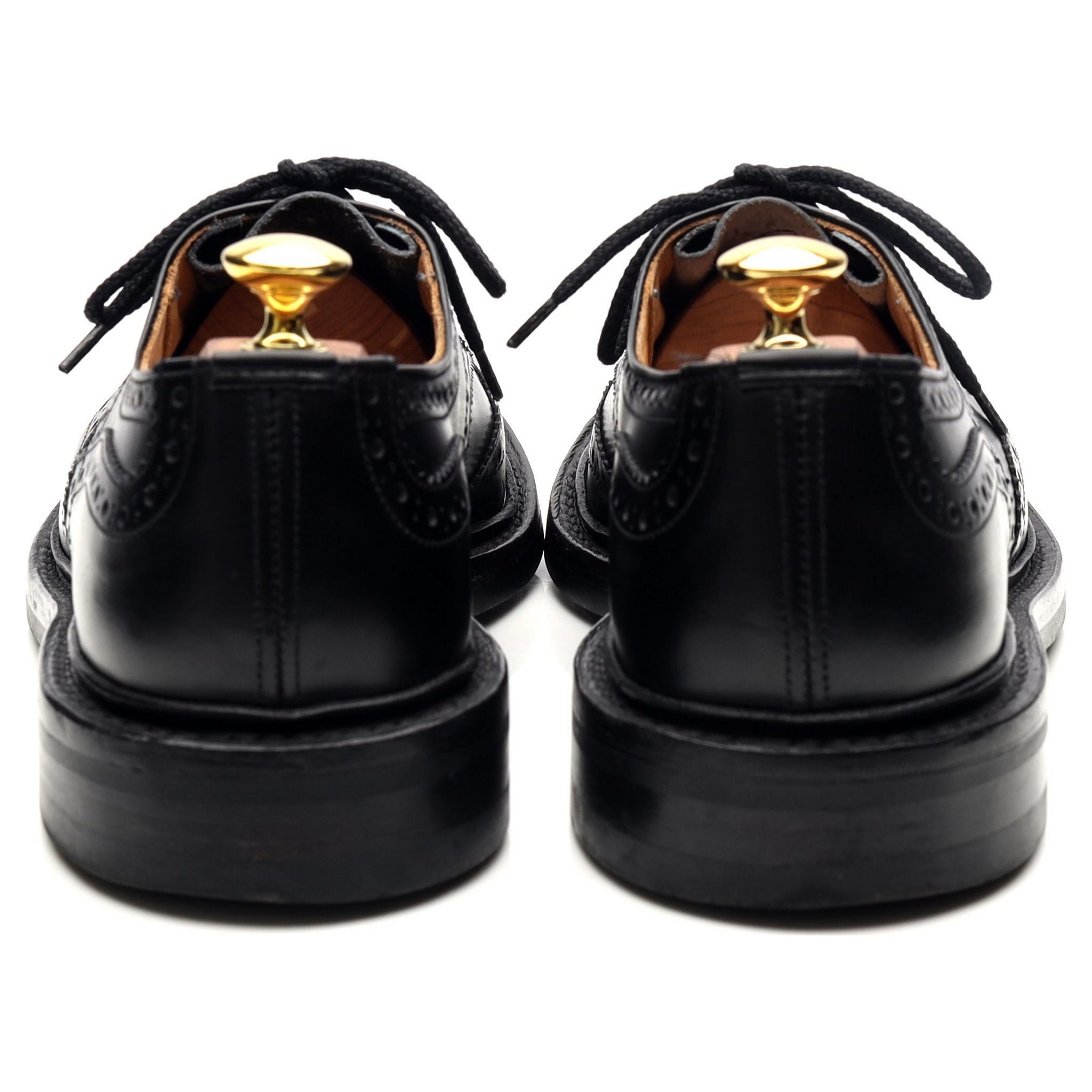 Tricker's Bourton derbys cuir noir UK 8