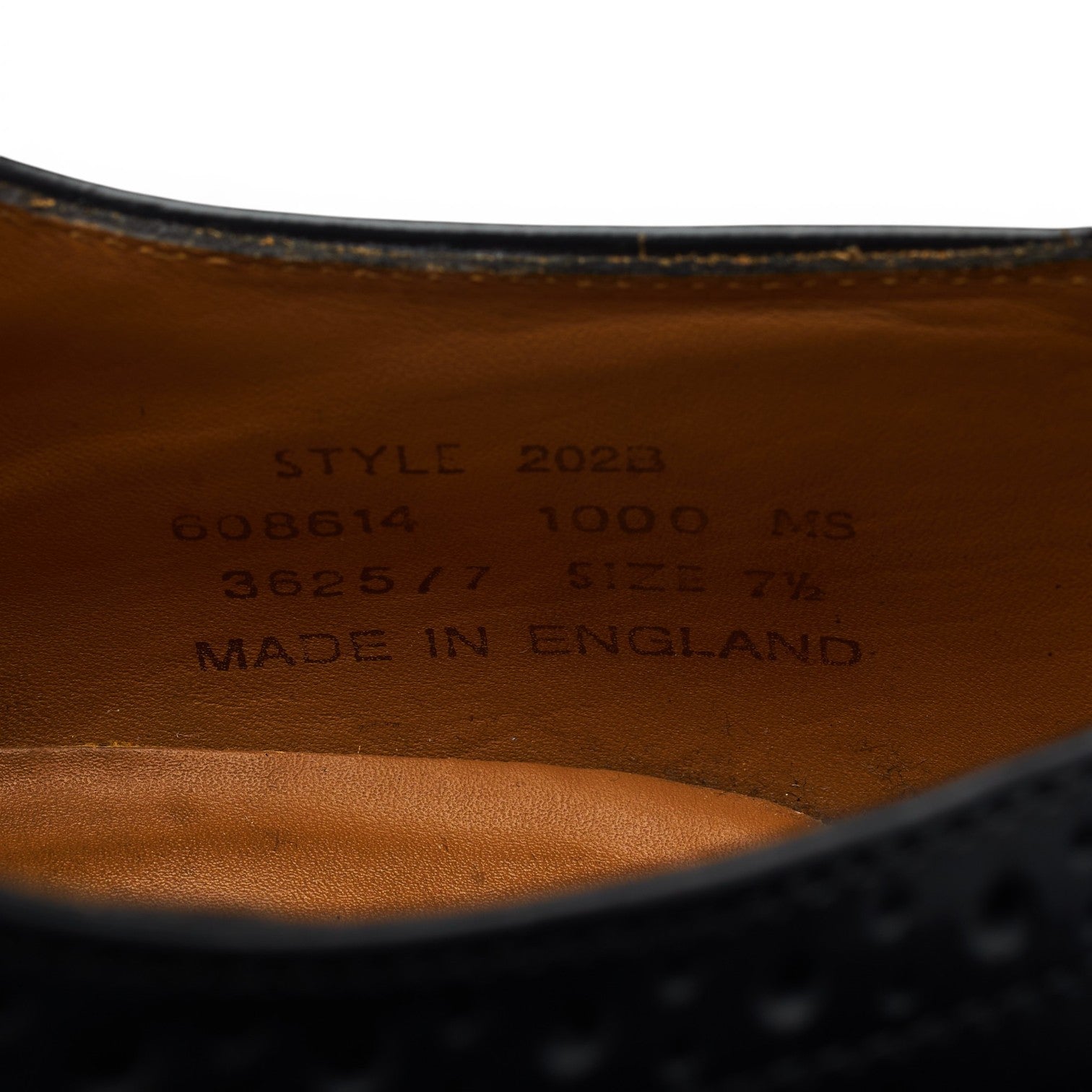 Loake 202B oxfords cuir noir pointure UK 7,5