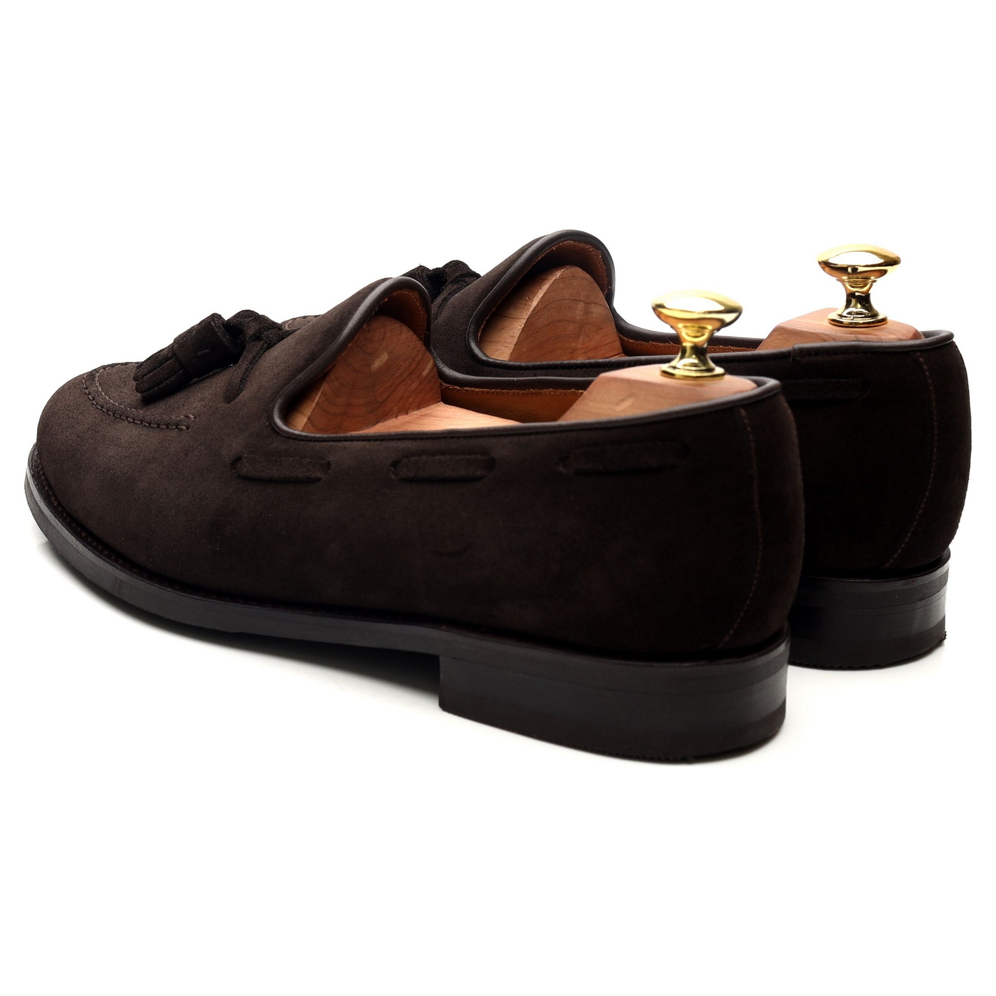 Morjas mocassin daim marron 7,5 à pompons