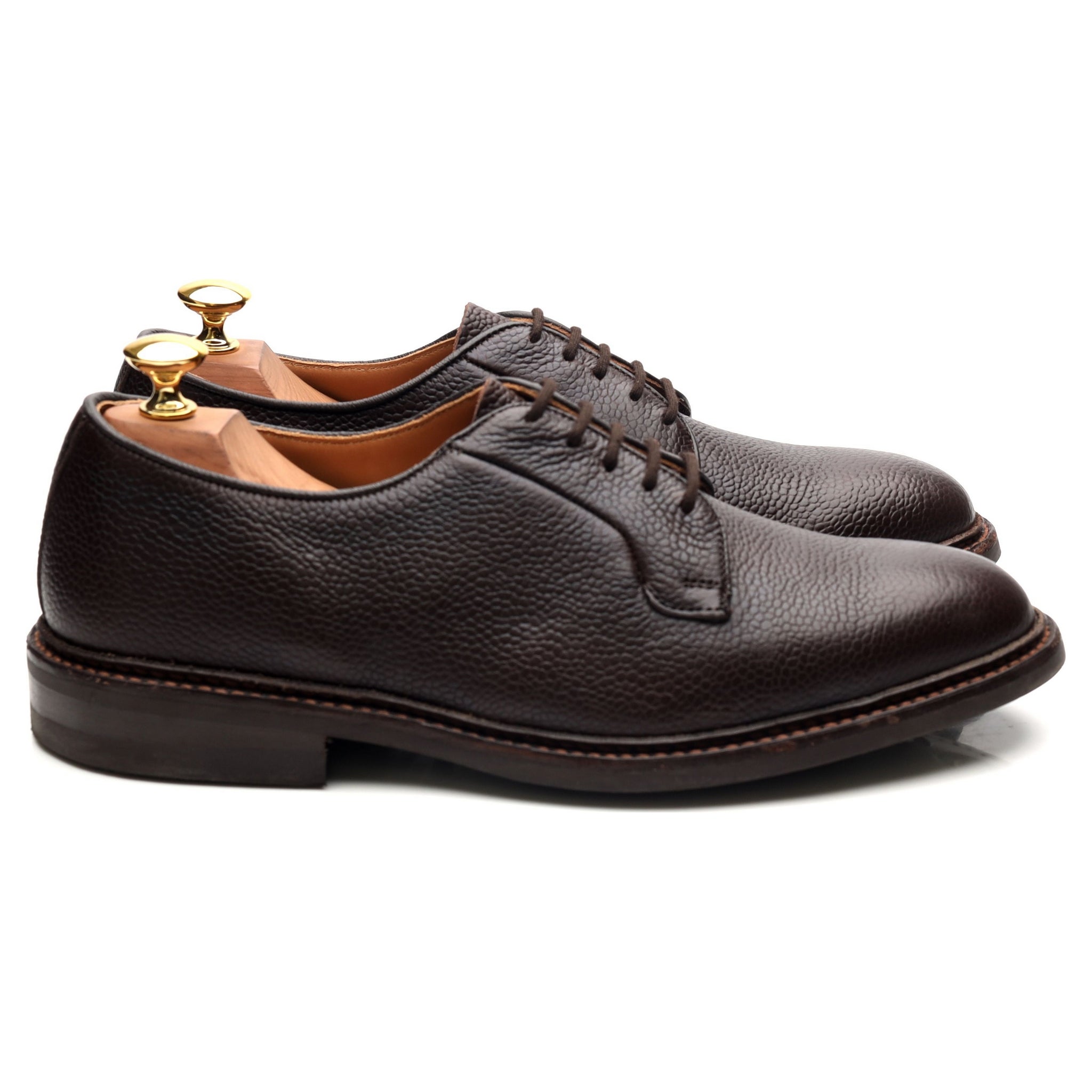 Tricker's Fenwick derby cuir grainé marron pointure UK 7