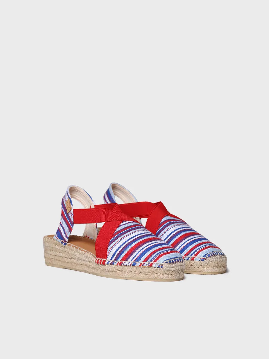 Toni Pons Vinaros espadrille compensée femme toile rayée