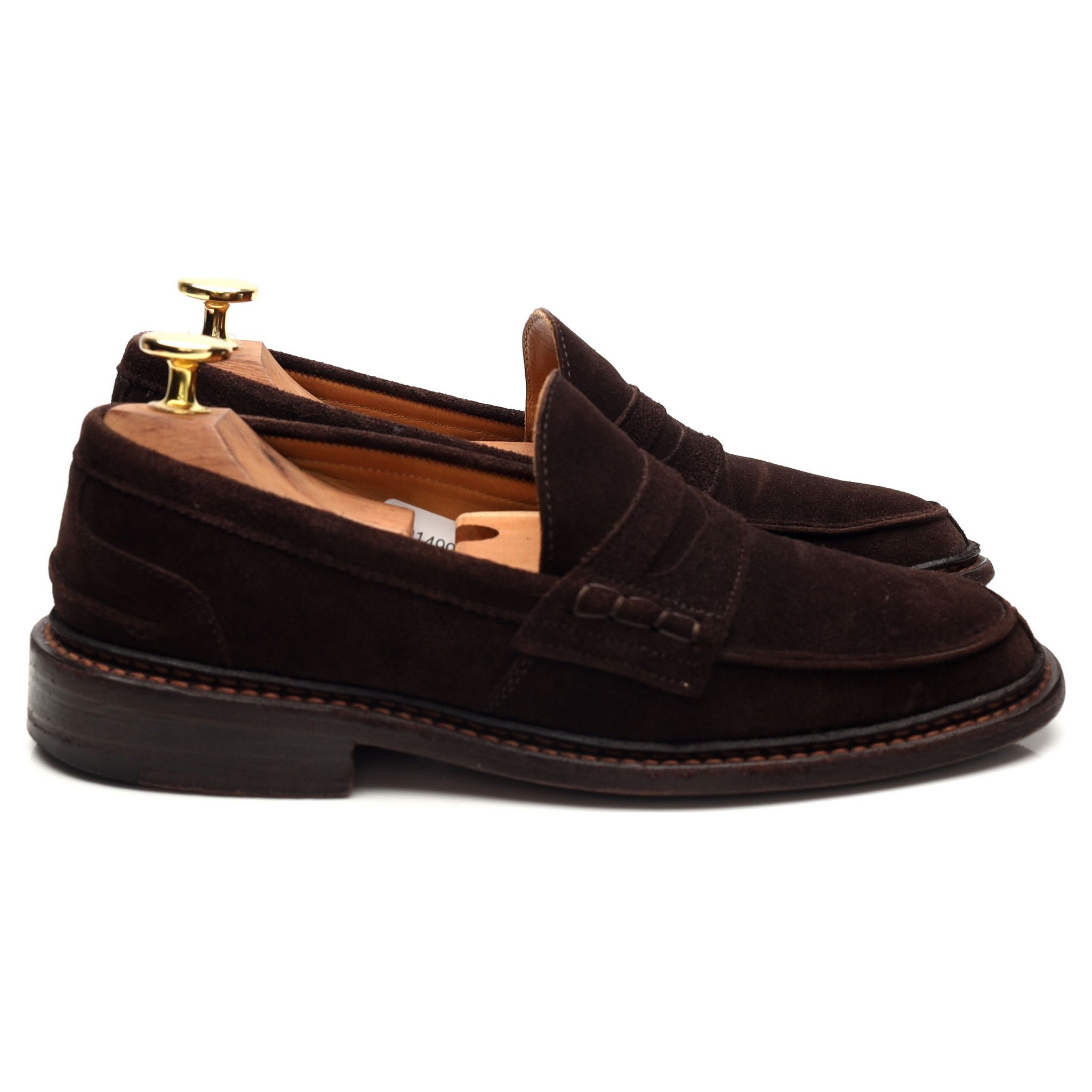 Tricker's Eva Mocassin daim marron foncé UK 3