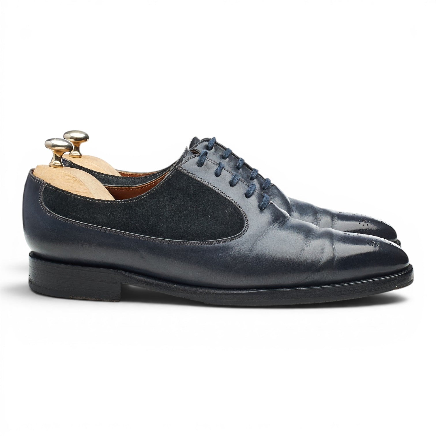 J. FitzPatrick Tacoma oxford cuir suède gris UK 7